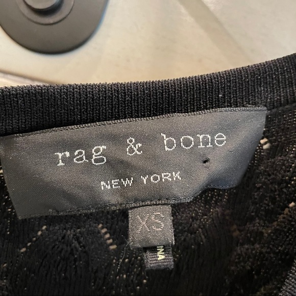 rag & bone Zip Down Black Sleek Fitted Dress XS - Picture 7 of 7